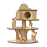 Maxbell Hamster Hideout House Guinea Pig Hut Cage Accessories Mouse Hideaway for Pet Three Layers