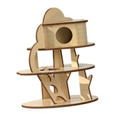 Maxbell Hamster Hideout House Guinea Pig Hut Cage Accessories Mouse Hideaway for Pet Three Layers
