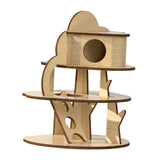 Maxbell Hamster Hideout House Guinea Pig Hut Cage Accessories Mouse Hideaway for Pet Three Layers