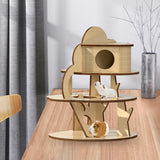 Maxbell Hamster Hideout House Guinea Pig Hut Cage Accessories Mouse Hideaway for Pet Three Layers