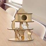 Maxbell Hamster Hideout House Guinea Pig Hut Cage Accessories Mouse Hideaway for Pet Three Layers