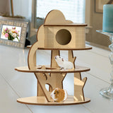 Maxbell Hamster Hideout House Guinea Pig Hut Cage Accessories Mouse Hideaway for Pet Three Layers