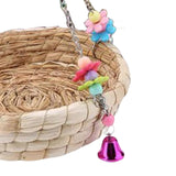 Maxbell Bird Straws Swing Toy Interactive Play Durable for Finches Macaws Parrot