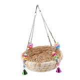 Maxbell Bird Straws Swing Toy Interactive Play Durable for Finches Macaws Parrot