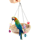 Maxbell Bird Straws Swing Toy Interactive Play Durable for Finches Macaws Parrot