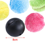 Maxbell Rolling Ball Dog Toy Electric Durable with Plush Covers Auto Rolling Ball 1 Ball 4 Covers