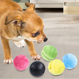 Maxbell Rolling Ball Dog Toy Electric Durable with Plush Covers Auto Rolling Ball 1 Ball 4 Covers