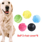 Maxbell Rolling Ball Dog Toy Electric Durable with Plush Covers Auto Rolling Ball 2 Balls 8 Covers