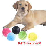 Maxbell Rolling Ball Dog Toy Electric Durable with Plush Covers Auto Rolling Ball 2 Balls 8 Covers