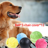 Maxbell Rolling Ball Dog Toy Electric Durable with Plush Covers Auto Rolling Ball 3 Balls 12 Covers