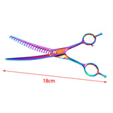 Maxbell Down Curved Chunker Shears Hair Cutting Stainless Steel Hair Trimming Tool 7 Inch