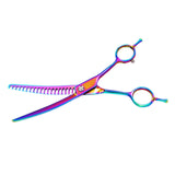 Maxbell Down Curved Chunker Shears Hair Cutting Stainless Steel Hair Trimming Tool 7 Inch