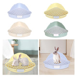 Maxbell Medium Rabbit Litter Box Potty Triangle with Grid for Chinchilla Rabbit Blue