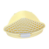 Maxbell Medium Rabbit Litter Box Potty Triangle with Grid for Chinchilla Rabbit Yellow