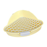 Maxbell Medium Rabbit Litter Box Potty Triangle with Grid for Chinchilla Rabbit Yellow