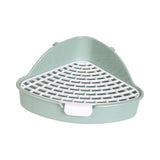 Maxbell Medium Rabbit Litter Box Potty Triangle with Grid for Chinchilla Rabbit Green