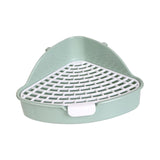 Maxbell Medium Rabbit Litter Box Potty Triangle with Grid for Chinchilla Rabbit Green