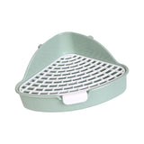 Maxbell Medium Rabbit Litter Box Potty Triangle with Grid for Chinchilla Rabbit Green