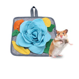 Maxbell Nosework Feeding Mat Slow Feeder Sniffing Pad Hamster Rabbit Foraging Mat Blue