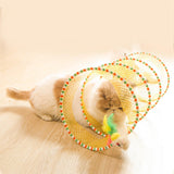 Maxbell Cat Tunnel Portable Durable Folding for Activity Center Accessories Puppy Yellow