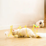 Maxbell Cat Tunnel Portable Durable Folding for Activity Center Accessories Puppy Yellow