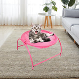 Maxbell Stylish Round Soft Cat Hammock Comfortable Detachable for Playing Sleeping Pink