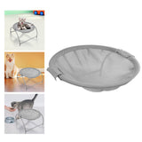 Maxbell Stylish Round Soft Cat Hammock Comfortable Detachable for Playing Sleeping Gray Net Bag