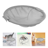 Maxbell Stylish Round Soft Cat Hammock Comfortable Detachable for Playing Sleeping Gray Net Bag