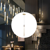 Maxbell Glass Pendant Lights Drop Shaped Hanging Ceiling Lamp for Kitchen Bedroom Long