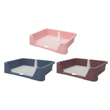 Maxbell Dog Training Potty Tray Urinal Keep Clean Splashproof Dog Litter Box Lattice Pink