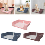 Maxbell Dog Training Potty Tray Urinal Keep Clean Splashproof Dog Litter Box Lattice Pink