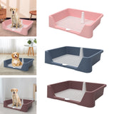 Maxbell Dog Training Potty Tray Urinal Keep Clean Splashproof Dog Litter Box Lattice Pink