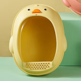 Maxbell Cat Litter Boxes Indoor Cats Semi Enclosed for Bunny Kitten Small Animals Yellow