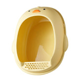 Maxbell Cat Litter Boxes Indoor Cats Semi Enclosed for Bunny Kitten Small Animals Yellow