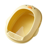 Maxbell Cat Litter Boxes Indoor Cats Semi Enclosed for Bunny Kitten Small Animals Yellow