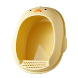 Maxbell Cat Litter Boxes Indoor Cats Semi Enclosed for Bunny Kitten Small Animals Yellow