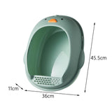 Maxbell Cat Litter Boxes Indoor Cats Semi Enclosed for Bunny Kitten Small Animals Green