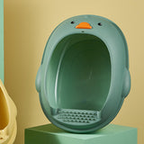 Maxbell Cat Litter Boxes Indoor Cats Semi Enclosed for Bunny Kitten Small Animals Green