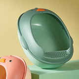 Maxbell Cat Litter Boxes Indoor Cats Semi Enclosed for Bunny Kitten Small Animals Green