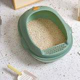 Maxbell Cat Litter Boxes Indoor Cats Semi Enclosed for Bunny Kitten Small Animals Green