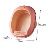Maxbell Cat Litter Boxes Indoor Cats Semi Enclosed for Bunny Kitten Small Animals Pink