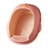 Maxbell Cat Litter Boxes Indoor Cats Semi Enclosed for Bunny Kitten Small Animals Pink