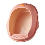 Maxbell Cat Litter Boxes Indoor Cats Semi Enclosed for Bunny Kitten Small Animals Pink