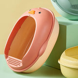 Maxbell Cat Litter Boxes Indoor Cats Semi Enclosed for Bunny Kitten Small Animals Pink
