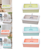 Maxbell Pet Litter Tray Potty Toilet Open Top Cat Litter Box High Sides for Kitten Green