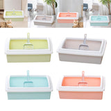 Maxbell Pet Litter Tray Potty Toilet Open Top Cat Litter Box High Sides for Kitten Green