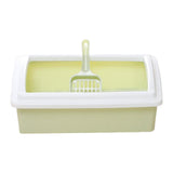Maxbell Pet Litter Tray Potty Toilet Open Top Cat Litter Box High Sides for Kitten Green