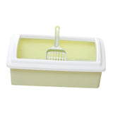 Maxbell Pet Litter Tray Potty Toilet Open Top Cat Litter Box High Sides for Kitten Green