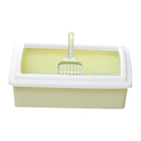 Maxbell Pet Litter Tray Potty Toilet Open Top Cat Litter Box High Sides for Kitten Green