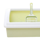 Maxbell Pet Litter Tray Potty Toilet Open Top Cat Litter Box High Sides for Kitten Green